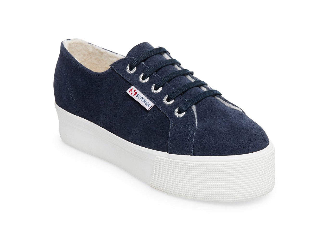 Superga Platform Womens - 2790 Suehairyfurw - Navy - LRHPN7012